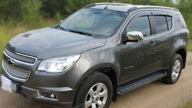 Дефлекторы окон (ветровики) Chevrolet Trailblazer 2012 (Шевролет Триаблайзер) Кобра Тюнинг